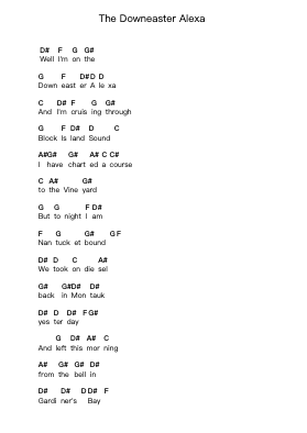 The Downeaster Alexa 피아노 악보 Billy Joel - 편곡 Stanid