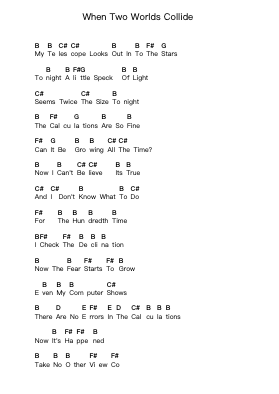 When Two Worlds Collide Ghi chú đàn piano bởi Iron Maiden - Arr.Paydice