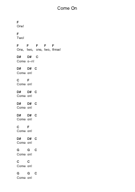 Come On Ghi chú đàn piano bởi The Hives - Arr.Trollfax