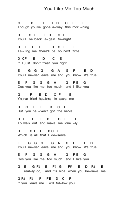 You Like Me Too Much ملاحظات البيانو بواسطة The Beatles - ترتيب.Rydiah