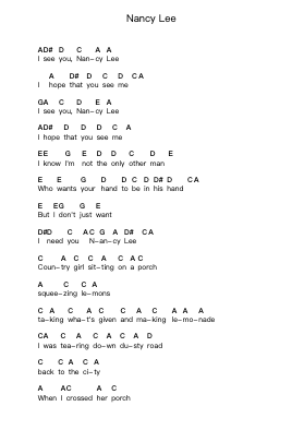 Nancy Lee Piano letter notes by Vintage Trouble - Arr.Campbriel