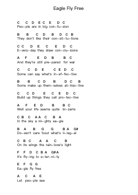 Eagle Fly Free Piano letter notes by Helloween - Arr.Cookqe