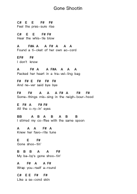 Gone Shootin Piano letter notes by AC/DC - Arr.Nelrist Hornrias