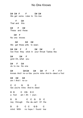 No One Knows Ghi chú đàn piano bởi Queens of the Stone Age - Arr.Kirkjoel