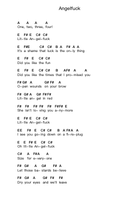 Angelfuck Nota surat piano oleh Misfits - Arr.Tateearl Grantbroad
