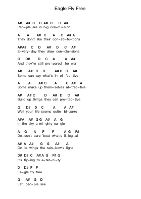 Eagle Fly Free Piano letter notes by Helloween - Arr.Launor
