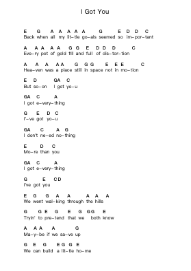 I Got You ピアノの音符 by Jack Johnson - Arr.Joannes Nohan