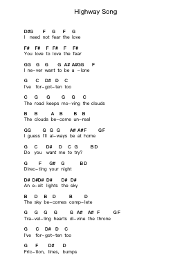 Highway Song 피아노 악보 System Of A Down - 편곡 Ianre