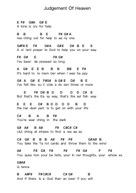 Judgement Of Heaven 钢琴字母谱由 Iron Maiden - 编曲 Fasthue