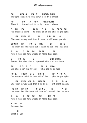 Whatsername Piano letter notes by Green Day - Arr.Gardi Clairero