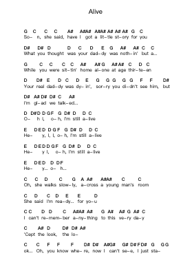 Alive Nota surat piano oleh Pearl Jam - Arr.Eipsgold Maudman