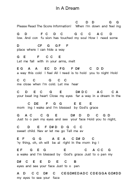 In A Dream Nota surat piano oleh Badlands - Arr.Saslaide Wattvic