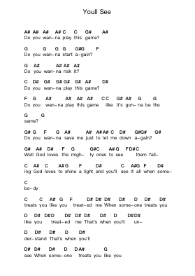 Youll See Notas de piano en letras por The Feeling - Arr.Joycelup