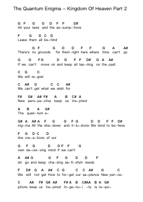 The Quantum Enigma - Kingdom Of Heaven Part 2 Piano letter notes by Epica - Arr.Duttledk Corh