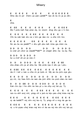 Misery Piano letter notes by Slaughter to Prevail - Arr.Dukim