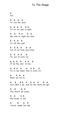 To The Stage Catatan huruf piano oleh Asking Alexandria - Arr.Thomfrank Springper