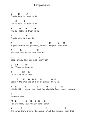 Fitzpleasure Piano letter notes by alt-J - Arr.Jeamesqy