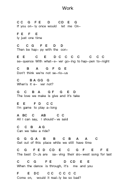 Work Catatan huruf piano oleh Jimmy Eat World - Arr.Derion