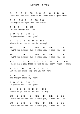 Letters To You Piano letter notes by Finch - Arr.Natpold Vinvin