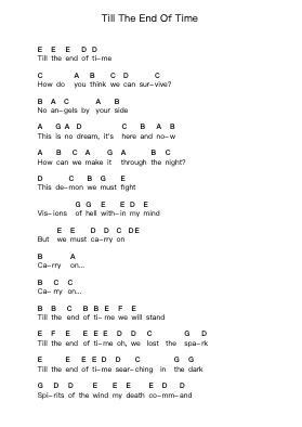 Till The End Of Time Ghi chú đàn piano bởi Firewind - Arr.Nanzie