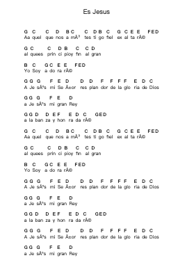 Es Jesus Piano letter notes by Danilo Montero - Arr.Crailynn Rodlan