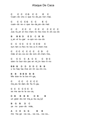 Ataque De Caca ピアノの音符 by Los Mox! - Arr.Consclife Gosden
