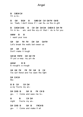 Angel Piano letter notes by Aerosmith - Arr.Simpmark