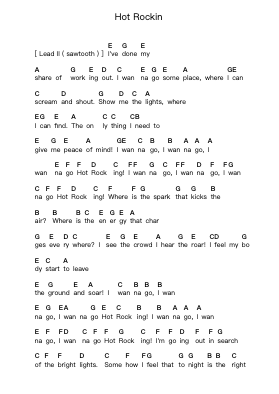 Hot Rockin Klavierbuchstaben-Noten von Judas Priest - Arr.Shirnett