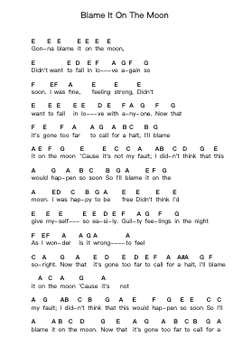 Blame It On The Moon ピアノの音符 by Katie Melua - Arr.Brandwight Gillget