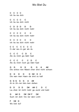 Wo Bist Du ピアノの音符 by Rammstein - Arr.Georfoe