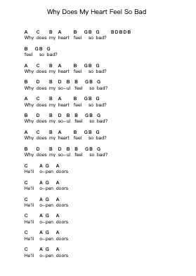 Why Does My Heart Feel So Bad Catatan huruf piano oleh Moby - Arr.Kylenus Minruth