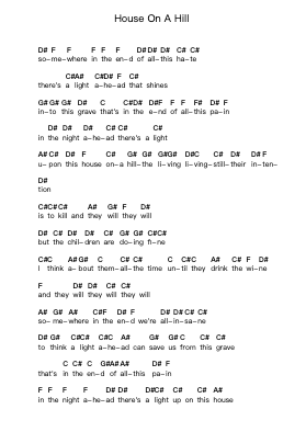 House On A Hill Nota surat piano oleh The Pretty Reckless - Arr.Taters Jonkyle
