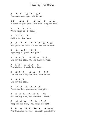 Live By The Code Ghi chú đàn piano bởi Terror - Arr.Phylpeg Bradning