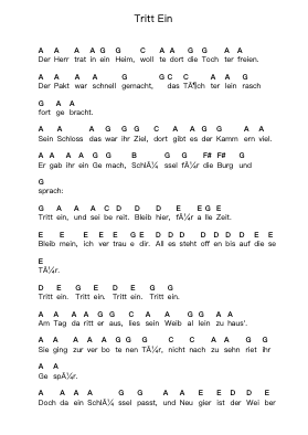 Tritt Ein Catatan huruf piano oleh Saltatio Mortis - Arr.Phisan Lionelphy