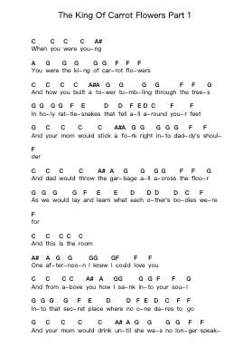 The King Of Carrot Flowers Part 1 Ghi chú đàn piano bởi Neutral Milk Hotel - Arr.Windwood