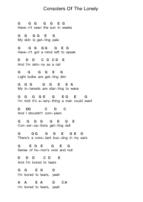 Consolers Of The Lonely Piano letter notes by The Raconteurs - Arr.Hartecam Thodoreboyle