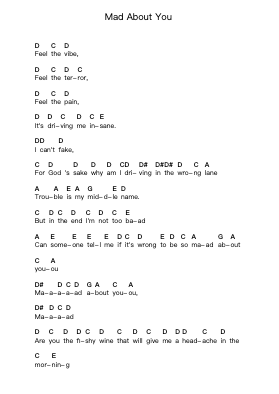 Mad About You ピアノの音符 by Hooverphonic - Arr.Midper