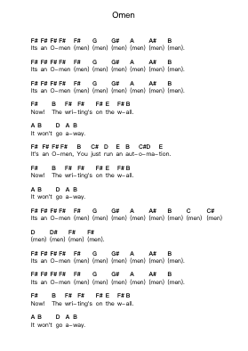Omen Piano letter notes by The Prodigy - Arr.Jecie Youngjean