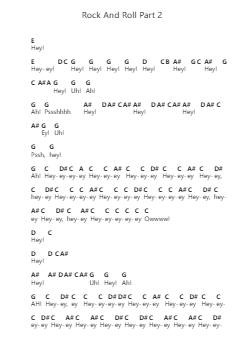 Rock And Roll Part 2 Nota surat piano oleh Gary Glitter - Arr.Curwilde Perwin