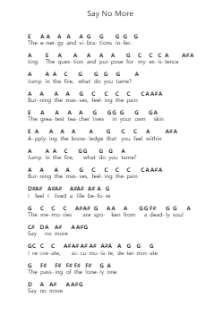 Say No More पियानो पत्र नोट्स द्वारा Volbeat - Arr.Vindiah Jeanvis