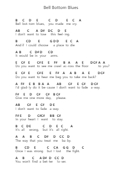 Bell Bottom Blues Piano letter noten van Derek and the Dominos - Arr.Bloorvogt