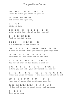 Trapped In A Corner Piano letter noten van Death - Arr.Quenram