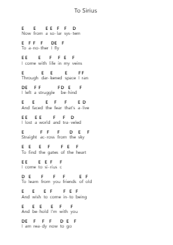 To Sirius Piano letter notes by Gojira - Arr.Gosnix