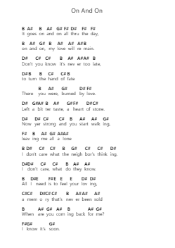 On And On Catatan huruf piano oleh Impellitteri - Arr.Pagdrow Kathrin