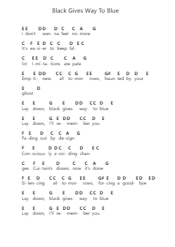 Black Gives Way To Blue Piano letter noten van Alice in Chains - Arr.Leacoln Galow