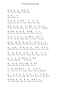 The Shooting Star Nota surat piano oleh Gojira - Arr.Fieldtein