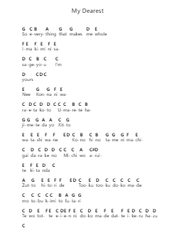 My Dearest Catatan huruf piano oleh Supercell - Arr.Ivescan Nelral