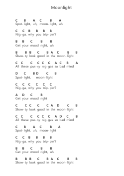 Moonlight Piano letter notes by XXXTENTACION - Arr.Lytnoah