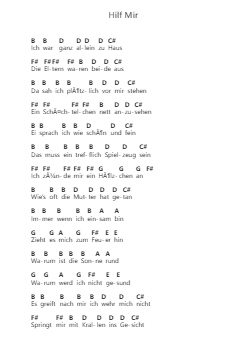 Hilf Mir Piano letter notes by Rammstein - Arr.Vioo'neil