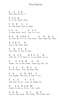 Tiny Dancer Piano letter noten van Elton John - Arr.Wildech Mopold